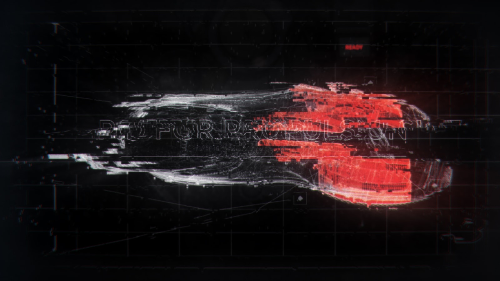 A red and white running shoe dissolves into digital streaks.