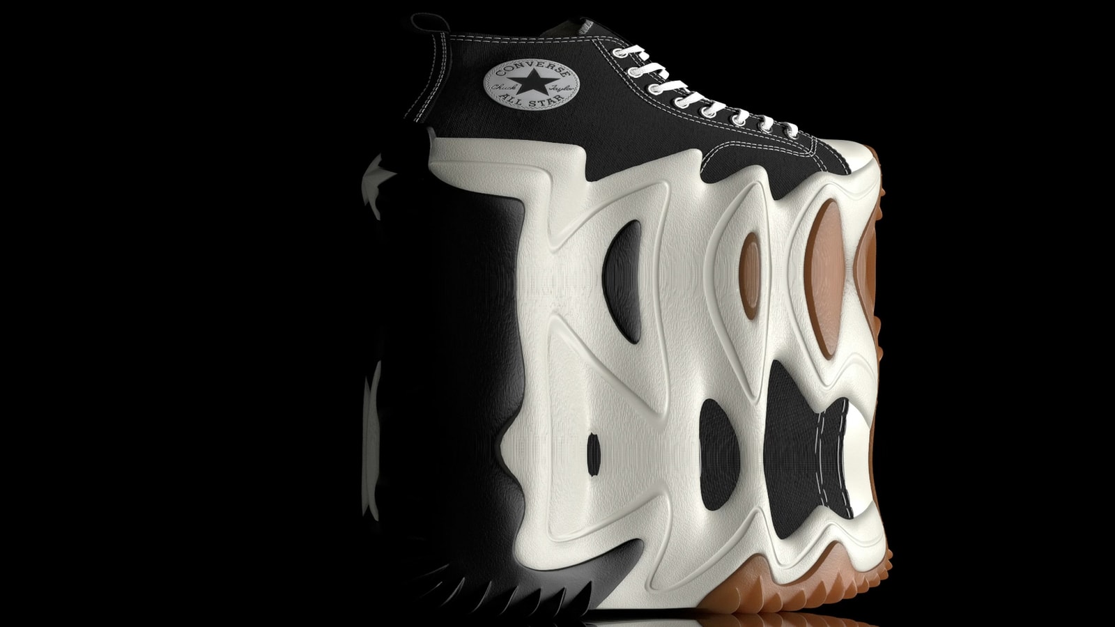 Side view of the sculpted Run Star Motion sole.